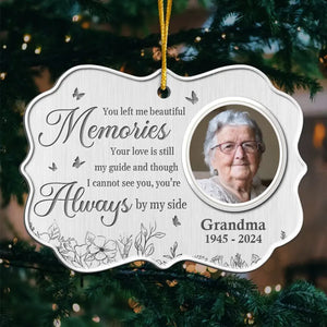 Custom Photo A Beautiful Soul Remembered - Memorial Personalized Custom Ornament - Metal Benelux Shaped - Sympathy Gift, Christmas Gift For Family Members