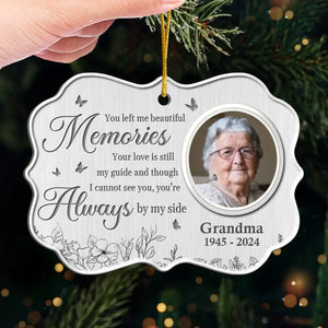 Custom Photo A Beautiful Soul Remembered - Memorial Personalized Custom Ornament - Metal Benelux Shaped - Sympathy Gift, Christmas Gift For Family Members