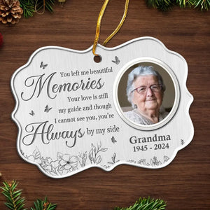 Custom Photo A Beautiful Soul Remembered - Memorial Personalized Custom Ornament - Metal Benelux Shaped - Sympathy Gift, Christmas Gift For Family Members