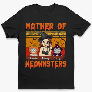 Mother Of Meownsters - Cat Personalized Custom Unisex T-shirt, Hoodie, Sweatshirt - Halloween Gift For Pet Owners, Pet Lovers