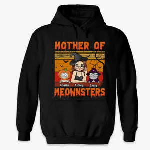 Mother Of Meownsters - Cat Personalized Custom Unisex T-shirt, Hoodie, Sweatshirt - Halloween Gift For Pet Owners, Pet Lovers