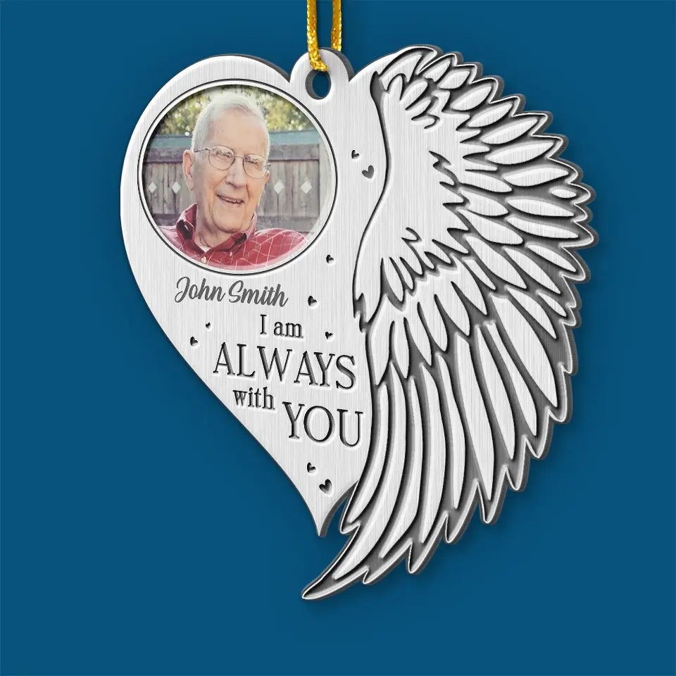 Custom Photo A Moment In Our Arms, Forever In Our Hearts - Memorial Personalized Custom Ornament - Metal Custom Shaped - Sympathy Gift, Christmas Gift For Family Members