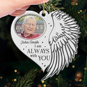 Custom Photo A Moment In Our Arms, Forever In Our Hearts - Memorial Personalized Custom Ornament - Metal Custom Shaped - Sympathy Gift, Christmas Gift For Family Members