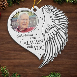 Custom Photo A Moment In Our Arms, Forever In Our Hearts - Memorial Personalized Custom Ornament - Metal Custom Shaped - Sympathy Gift, Christmas Gift For Family Members