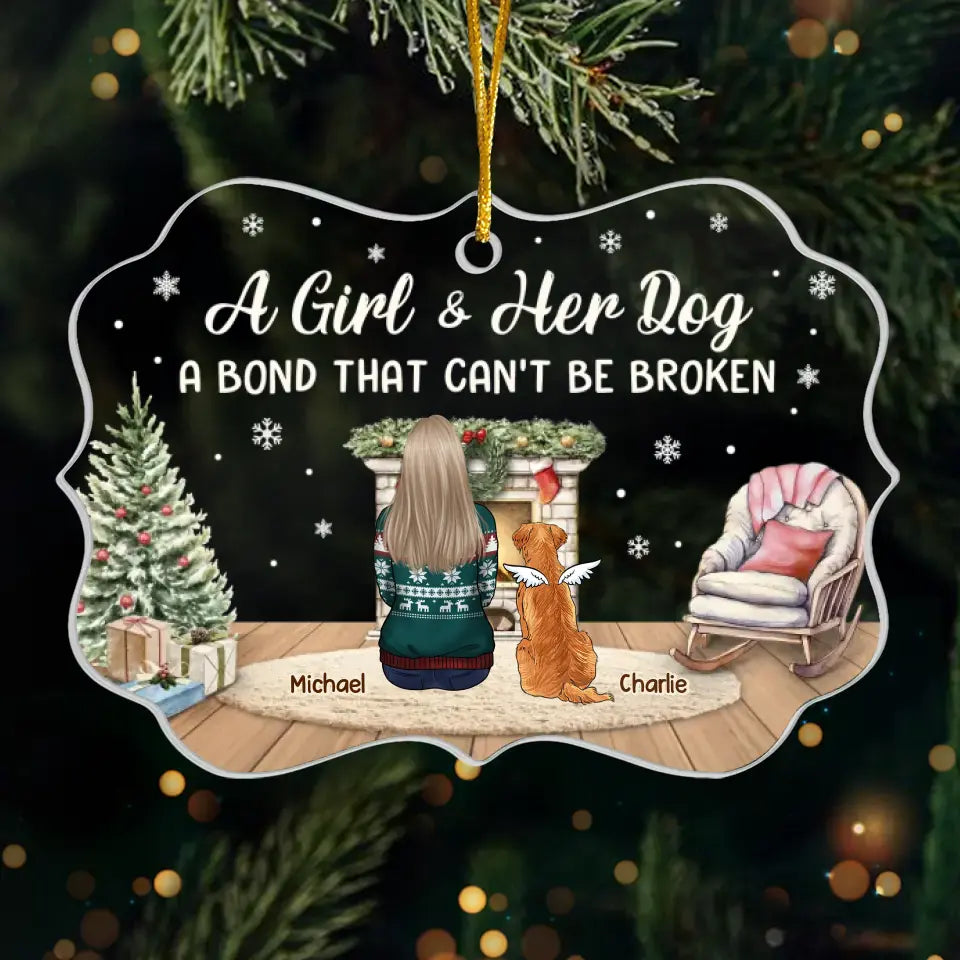 Some Angels Choose Fur Instead Of Wings - Memorial Personalized Custom Ornament - Acrylic Benelux Shaped - Sympathy Gift, Christmas Gift For Pet Owners, Pet Lovers