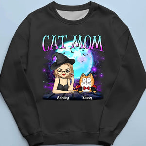 Witchy Vibes For Cat Mom This Halloween - Cat Personalized Custom Unisex T-shirt, Hoodie, Sweatshirt - Halloween Gift For Pet Owners, Pet Lovers