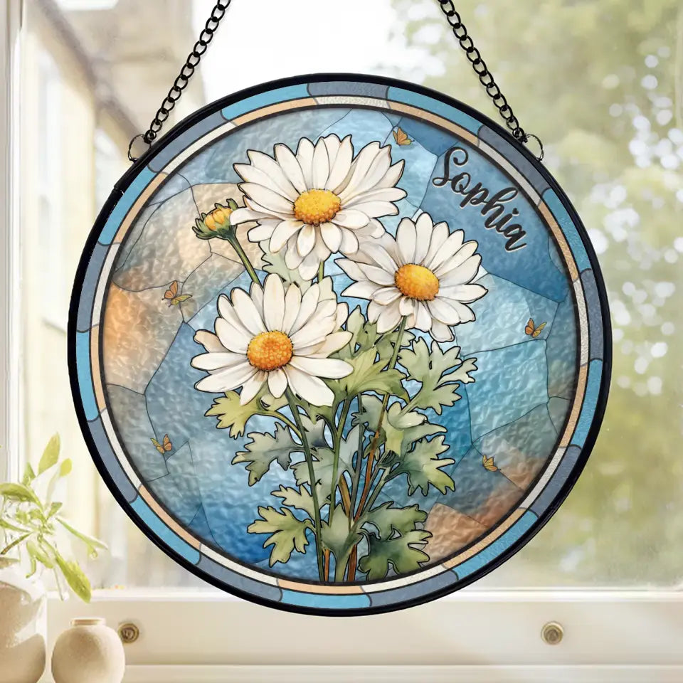 A Friend Is One Soul Abiding In Two Bodies - Bestie Personalized Custom Stained Glass Window Hanging Suncatcher - Gift For Best Friends, BFF, Sisters