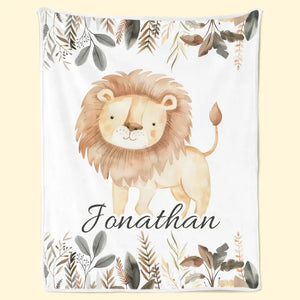 Cozy Blankets And Wild Friends For Sweet Dreams - Family Personalized Custom Baby Blanket - Gift For Baby Kids, Newborn Baby