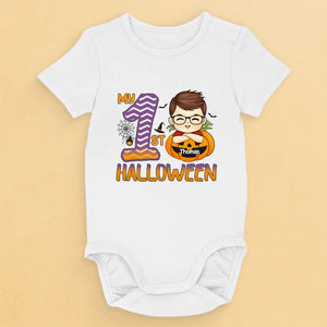 Cutest Pumpkin In The Patch - Family Personalized Custom Baby Onesie - Halloween Gift For Baby Kids, Newborn Baby