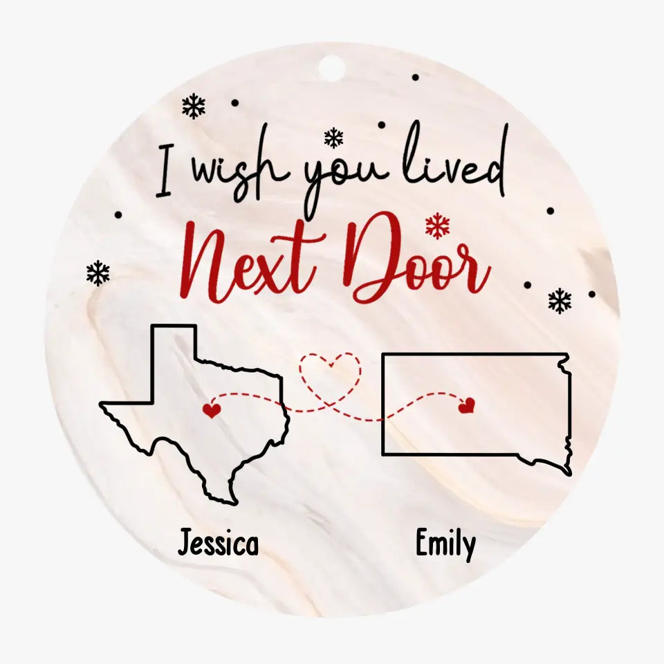 Always Together, Never Apart - Bestie Personalized Custom Ornament - Wood Custom Shaped - Christmas Gift For Best Friends, BFF, Sisters