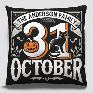 Let's Get Spooky - Family Personalized Custom Pillow - Halloween Gift For Family Members