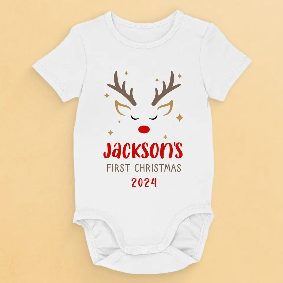 Christmas Is So Much Brighter With A Little One Around - Family Personalized Custom Baby Onesie - Christmas Gift For Baby Kids, Newborn Baby