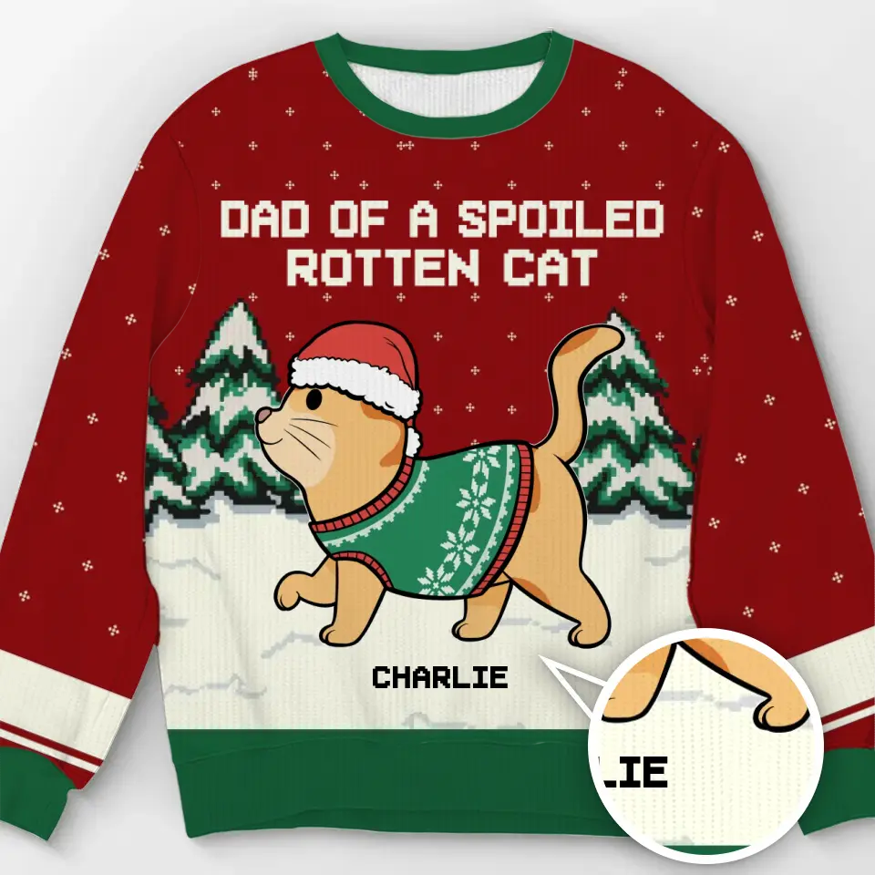 Santa Claws Is Coming To Town - Cat Personalized Custom Ugly Sweatshirt - Unisex Wool Jumper - Christmas Gift For Pet Owners, Pet Lovers