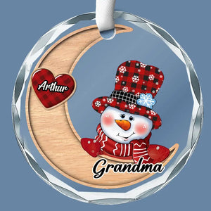 The True Spirit Of Christmas Lies In Your Heart - Family Personalized Custom Circle Glass Ornament - Christmas Gift For Mom, Grandma