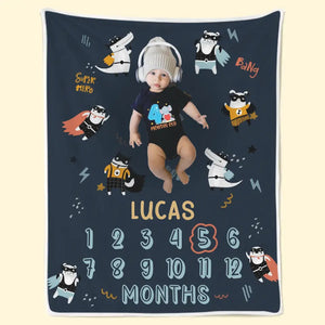 Custom Photo A Warm Hug That Wraps You In Love And Comfort - Family Personalized Custom Baby Blanket - Gift For Baby Kids, Newborn Baby