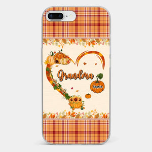 Family Time Is Like A Cozy Pumpkin Patch On A Crisp Autumn Day - Family Personalized Custom Clear Phone Case - Autumn Fall Gift For Grandma