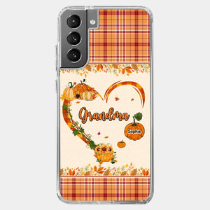 Family Time Is Like A Cozy Pumpkin Patch On A Crisp Autumn Day - Family Personalized Custom Clear Phone Case - Autumn Fall Gift For Grandma