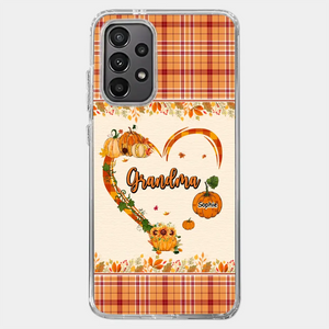 Family Time Is Like A Cozy Pumpkin Patch On A Crisp Autumn Day - Family Personalized Custom Clear Phone Case - Autumn Fall Gift For Grandma