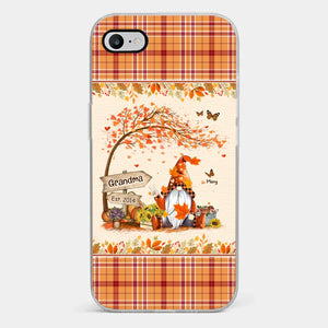 Oh My Gourd I Love Fall - Family Personalized Custom Clear Phone Case - Autumn Fall Gift For Grandma