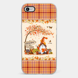 Oh My Gourd I Love Fall - Family Personalized Custom Clear Phone Case - Autumn Fall Gift For Grandma