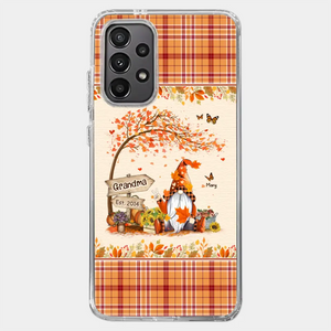 Oh My Gourd I Love Fall - Family Personalized Custom Clear Phone Case - Autumn Fall Gift For Grandma