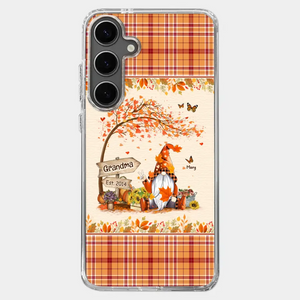 Oh My Gourd I Love Fall - Family Personalized Custom Clear Phone Case - Autumn Fall Gift For Grandma