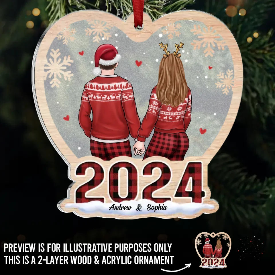 Our Christmas Story Is My Favorite Love Tale - Couple Personalized Custom Wood & Acrylic Ornament - Christmas Gift For Husband Wife, Anniversary