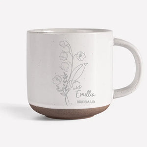 Sprinkling Some Floral Magic On Every Sip - Bestie Personalized Custom Pottery Mug - Gift For Best Friends, BFF, Sisters