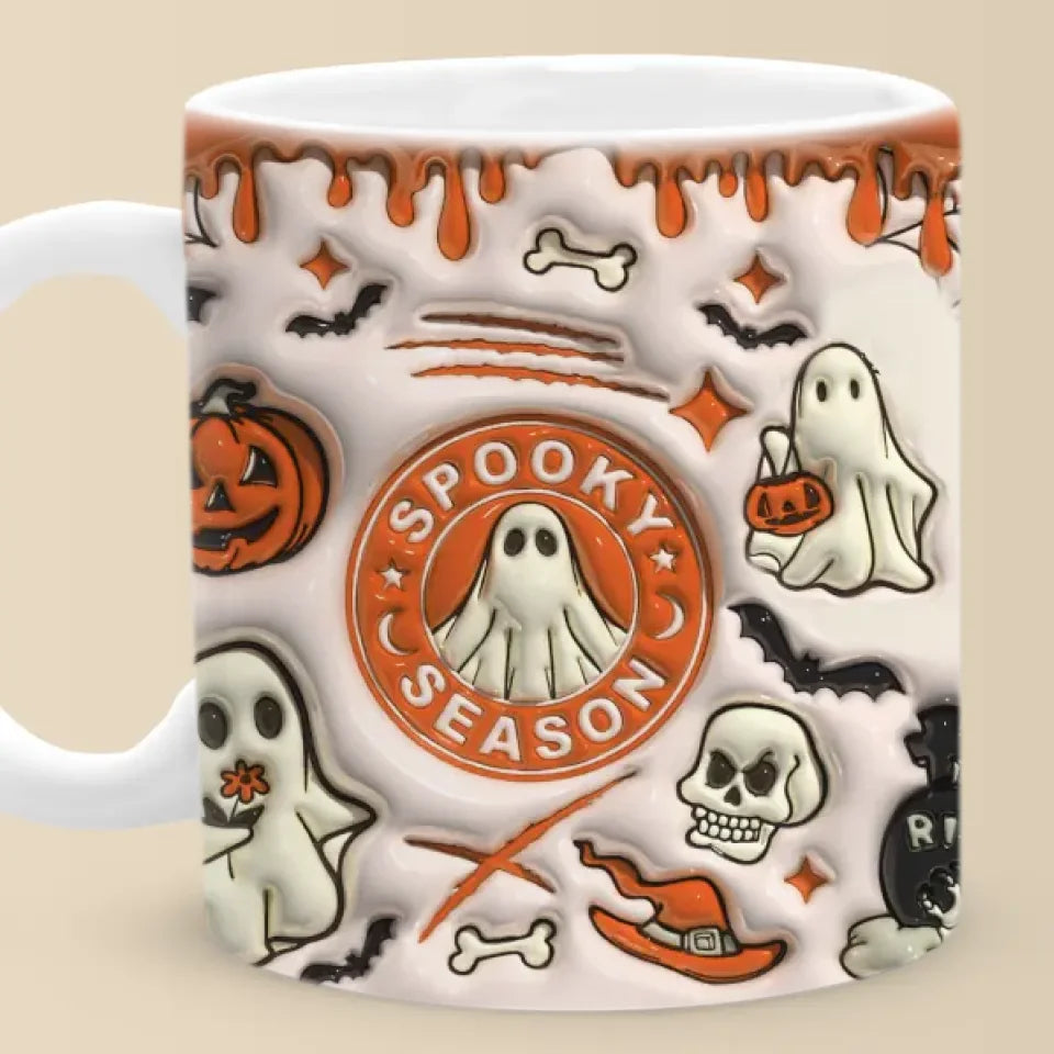A Haunted Home Is A Happy Home - Family 3D Inflated Effect Printed Mug - Halloween Gift For Family Members