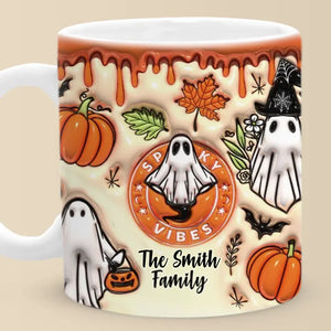 Our Family Is A Real Scream - Family Personalized Custom 3D Inflated Effect Printed Mug - Halloween Gift For Family Members