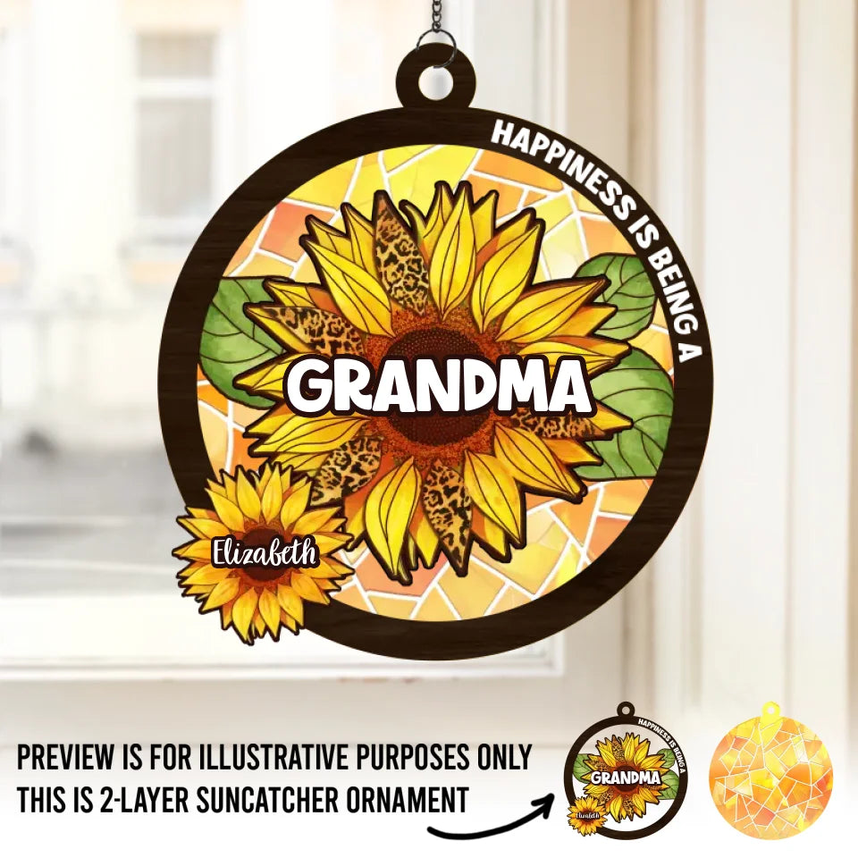 Bless To Be Called Nana - Family Personalized Window Hanging Suncatcher - Mother's Day, Gift For Mom, Grandma