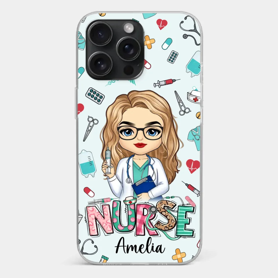 From Caring Comes Courage - Nurse Personalized Custom Clear Phone Case - Appreciation, Thank You Gift, Nurse Life, Doctor Life