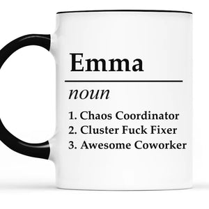 Awesome Coworker - Coworker Personalized Custom Accent Mug - Christmas Gift For Coworkers, Work Friends, Colleagues