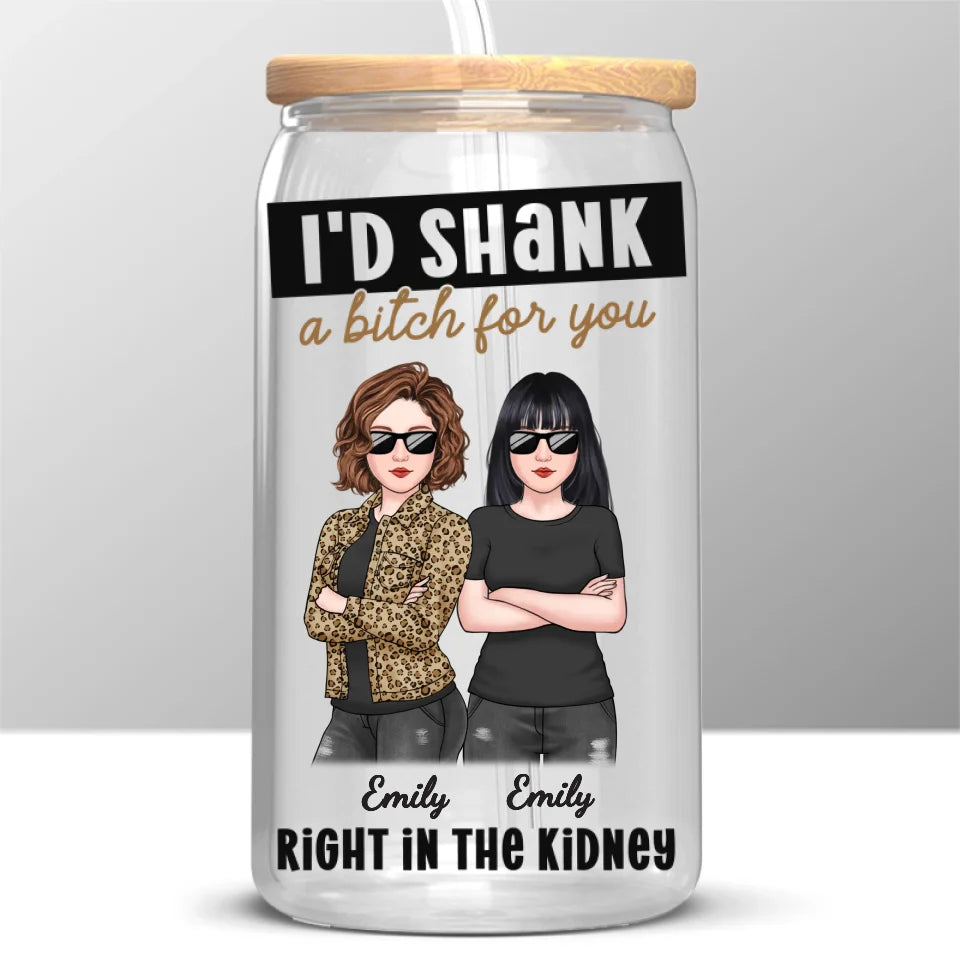 The Best Friends Make You Question Why You Bothered With Normalcy - Bestie Personalized Custom Glass Cup, Iced Coffee Cup - Christmas Gift For Best Friends, BFF, Sisters