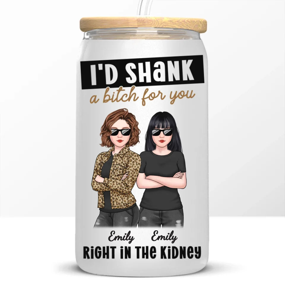 The Best Friends Make You Question Why You Bothered With Normalcy - Bestie Personalized Custom Glass Cup, Iced Coffee Cup - Christmas Gift For Best Friends, BFF, Sisters