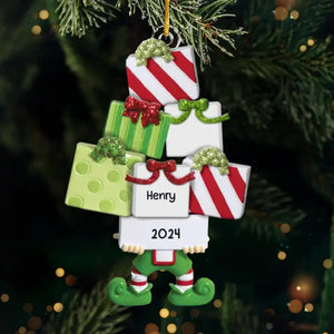 Christmas Is A Time To Feel The Love Of Family - Family Personalized Custom Ornament - Acrylic Custom Shaped - Christmas Gift For Family Members