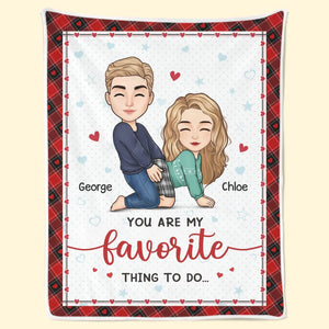 Every Day Is The Best Day When I'm With You - Couple Personalized Custom Blanket - Christmas Gift For Husband Wife, Anniversary