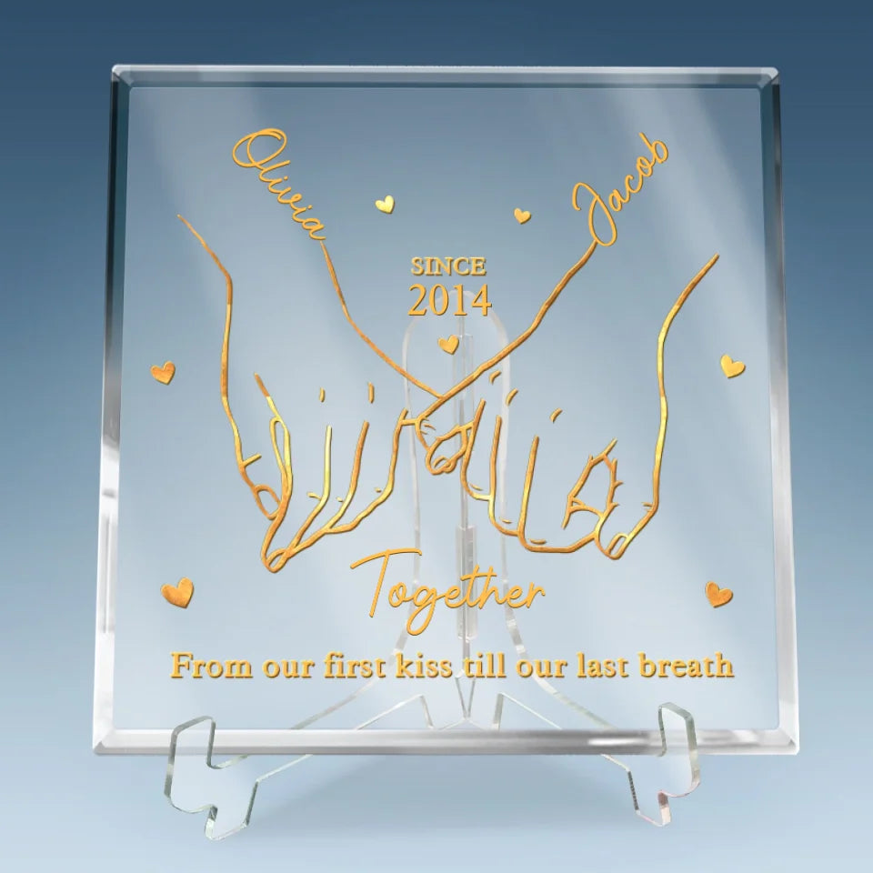 I Love You Forever And Always - Couple Personalized Custom Square Shaped Acrylic Plaque - Christmas Gift For Husband Wife, Anniversary