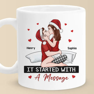 Every Kiss Is A Promise Of Forever - Couple Personalized Custom Mug - Christmas Gift For Husband Wife, Anniversary