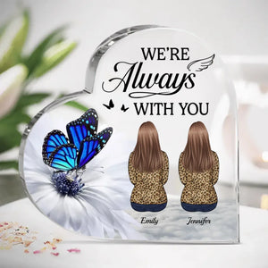 Your Love Leaves A Lasting Legacy - Memorial Personalized Custom Heart Shaped Acrylic Plaque - Sympathy Gift For Family Members