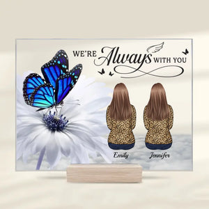 Love Leaves A Memory No One Can Steal - Memorial Personalized Custom Rectangle Shaped Acrylic Plaque - Sympathy Gift For Family Members