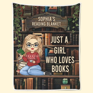 Lost In The World Of Books, Where I Find Myself - Personalized Custom Blanket - Gift For Book Lovers