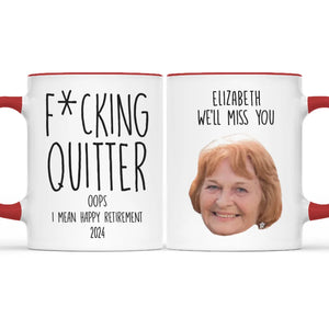 Custom Photo I Mean Happy Retirement - Coworker Personalized Custom Accent Mug - Christmas Gift, Appreciation, Retirement Gift For Coworkers, Work Friends, Colleagues