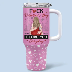 You Are My Everything - Couple Personalized Custom 40 Oz Stainless Steel Tumbler With Handle - Valentine Gift For Husband Wife, Anniversary