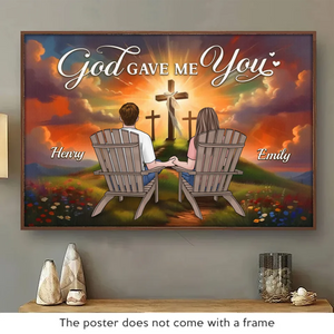 Favorite Person, Favorite Place - Couple Personalized Custom Horizontal Poster - Gift For Husband Wife, Anniversary