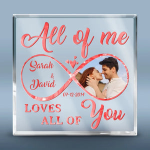 Custom Photo You Make My World Light Up - Couple Personalized Custom Square Shaped Acrylic Plaque - Christmas Gift For Husband Wife, Anniversary