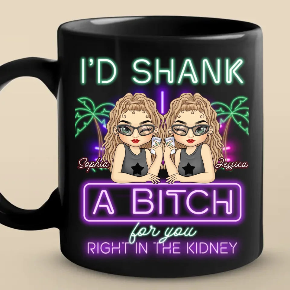 Good Vibes And Better Drinks - Bestie Personalized Custom Black Mug - Christmas Gift For Best Friends, BFF, Sisters