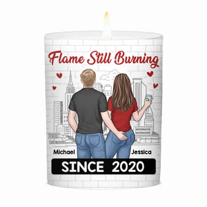 Forever Is The Plan - Couple Personalized Custom Smokeless Scented Candle - Christmas Gift For Husband Wife, Anniversary