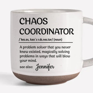 Master Of Chaos - Coworker Personalized Custom Printed Pottery Mug - Gift For Coworkers, Work Friends, Colleagues