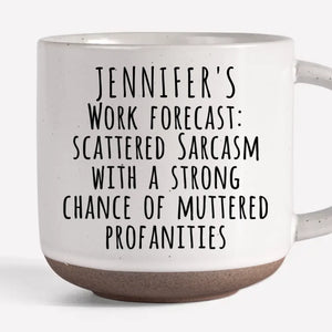 Scattered Sarcasm, Endless Entertainment - Coworker Personalized Custom Printed Pottery Mug - Gift For Coworkers, Work Friends, Colleagues